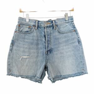 Denim Forum The Yoko Mid Thigh Denim Shorts Sz 27
